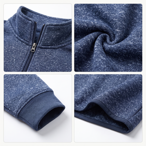Sweat-shirt décontracté pour homme, col montant, coupe droite, en molleton imprimé personnalisé, couleur unie numérique, idéal pour le printemps - Product Image 2