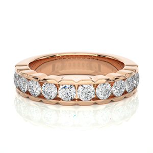 Unique Design 18K Gold <b>Diamond</b> <b>Rings</b> Lab Grown <b>Diamond</b> <b>Ring</b> 1.01 CT Round Cut in 10 Pieces of <b>Diamond</b> Stone for Womens - Product Image 5