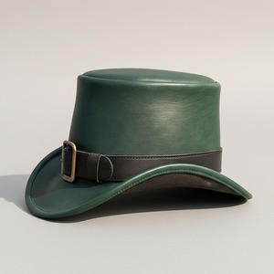 Handmade Leather Top <b>Hat</b> Hand Unisex Fantasy & Steampunk Headwear Steampunk Cosplay - Product Image 2