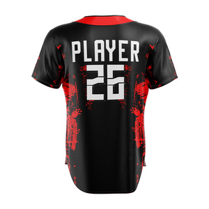 Camiseta de Béisbol Azul Claro Personalizada para Hombre, Manga Corta, Impresión Sublimada, Absorbe la Humedad, Corte Regular, Ropa Deportiva para Equipos de Adultos - Product Image 6