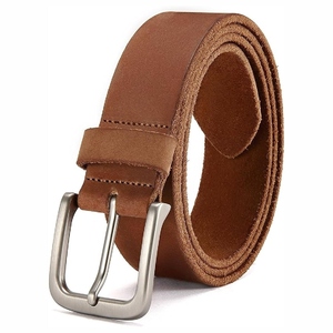 Cinturones de Cuero Genuino para Hombre, Color Sólido, Logotipo Personalizado, MOQ Bajo, Premium, Formal, Duradero, Hebilla de Aleación, Elegante - Product Image 4