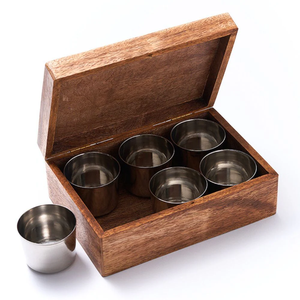 High Quality Wood Spice <b>Box</b> Hammered Brass Lid Round For Nuts And Dried Fruits Wood Spice Container Hot Selling - Product Image 5