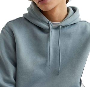 Pull décontracté de couleur unie printemps et automne pull doux absorbant la sueur respirant sweat à capuche personnalisé pour hommes - Product Image 3