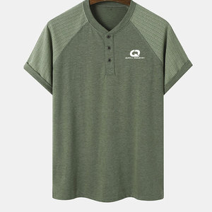 Camiseta de Hombre Fabricada en Fábrica, Diseño Sólido, Tejido de Punto de 180g, Ajuste Cómodo, Transpirable, Ecológica, Diseñada para Uso Casual - Product Image 1