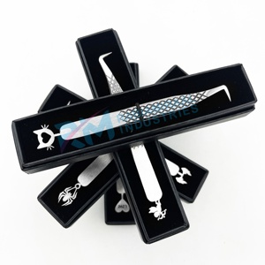 RMI 1 Pieza Pinzas para Pestañas de Acero Inoxidable con Empaque en Caja Tipo Tarjeta, Agarre de Diamante y Diseño Inferior, 6 Estilos Diferentes / Set de Pinzas - Product Image 5