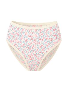 Culottes hipster en coton pour femmes, taille mi-haute, avec ceinture extérieure élastique imprimée design, tissu respirant, coupe confortable, lot en gros - Product Image 1