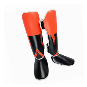 Protège-tibias légers, respirants, en mousse souple, confortables, protection professionnelle, en cuir PU, avec cadre métallique, fermeture auto-agrippante, durables - Product Image 1