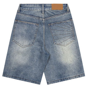Pantalones Cortos Bermuda de Mezclilla Lavada para Hombre, Cintura Media, Cierre de Botones, Estilo Casual, Color Sólido, Lona de Algodón Transpirable - Product Image 2