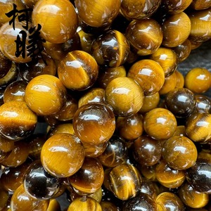 ลูกปัดหินตาเสือสีน้ำตาลธรรมชาติจากแอฟริกาใต้ ขายส่ง 7A ขนาด 2-12 มม. หลายขนาด รูปทรงกลม เรียบเนียน ลูกปัดตาเสือธรรมชาติแบบหลวม - Product Image 6
