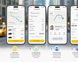 แอปจองแท็กซี่บนมือถือสำหรับโรมาเนีย พร้อมบริการจองรถ, ติดตามตำแหน่ง GPS แบบเรียลไทม์, คำนวณราคา, จับคู่คนขับ, การชำระเงิน - Product Image 3