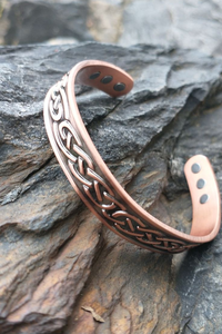 2026 Brazalete de Cobre Texturizado Hecho a Mano para Mujer, Estilo Africano e Indio, para Halloween - Product Image 6