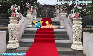 Décoration d'allée de mariage sud-indienne, thème Moghol, avec Diya, pour scène de cérémonie de mariage et aménagement de salle de réception de mariage, UK - Product Image 2