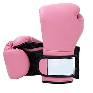 Gants de boxe en cuir blanc avec fermeture à lacets pour l'entraînement des adultes - Product Image 2