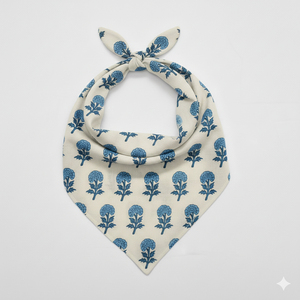 Bandana en coton imprimé à la main, motif floral traditionnel indien, foulard carré doux pour femme, vente en gros FABRIA - Product Image 5