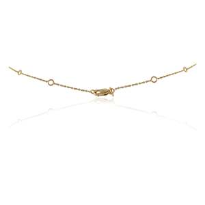 18K Gold Diamond Studded Tiny Cross Necklace - Product Image 5