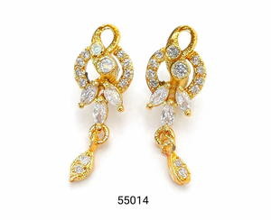 Moll jewellers แฟชั่นสีทองมุกเทียมตัดคริสตัล rhinestone แบบดั้งเดิมต่างหูสตั๊ดโลหะผสมงานเลี้ยงของผู้หญิง - Product Image 1