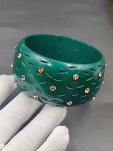 กำไลข้อมือเรซิ่นทำมือ - กำไลเรซิ่นแกะสลักสไตล์โบฮีเมียน - Product Image 6