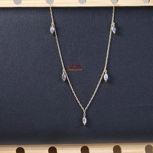 Drop <b>Necklace</b> Dainty Station Diamond <b>Chain</b> Minimalist Elegant Fine Jewelry for Women Delicate Everyday <b>Necklace</b> Gift - Product Image 5