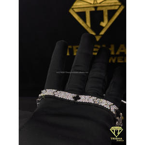 Luxury Iced Out Bracelet VVS Moissanite Diamonds with 925 Sterling Silver Hip Hop <b>Men</b> Jewelry By Trisha Jewels - Product Image 4