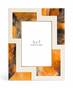 Elegant FAIZA CRAFT Handcrafted Rectangular Resin Photo <b>Frame</b> Black <b>White</b> Strips UV Printing Wall Mount Home Decor Table <b>Frame</b> - Product Image 6