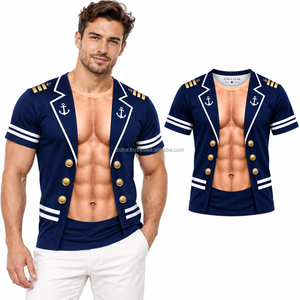 Custom 3D Muscle Print <b>T</b> <b>Shirt</b> Custom Sublimation Camo Mens <b>Funny</b> Fake Abs Tee Quick Dry Polyester Wholesale Party <b>Gym</b> <b>Shirt</b> - Product Image 1