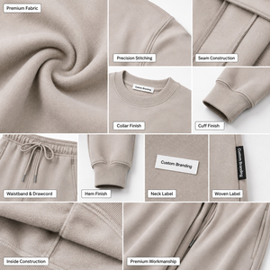 Ensemble de survêtement unisexe décontracté deux pièces, fabrication OEM, marque privée, vente en gros, vêtements de détente - Product Image 5
