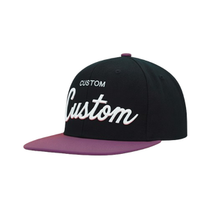 Gorras Snapback de 6 Paneles Estructuradas de Dos Tonos al por Mayor, con Logotipo Bordado Personalizado, Visera Plana, Clásicas, Estilo Hip Hop, Deportivas, para Uso Casual - Product Image 4