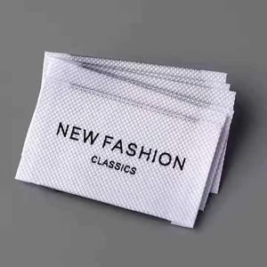High Density Damask Woven Labels <b>For</b> <b>Clothing</b> Luxury Apparel Brand <b>Name</b> Neck <b>Tags</b> Washable Garment Sewing Fabric Labels - Product Image 5