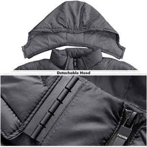 Parka d'hiver épaisse matelassée à capuche, imperméable, coupe-vent et chaude pour activités extérieures et travail dans la neige - Product Image 6