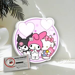 Palette magnétique en acrylique tendance pour extensions de cils, motif Hello Kitty, cœur, diamant, ovale, écologique - Product Image 4