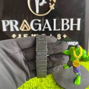 Reloj Automático Golden Ice Completamente Cubierto de Moissanita para Hombre, Movimiento Automático, Esfera Grande, Estilo Hip Hop, Personalizado, Acero Inoxidable - Product Image 4