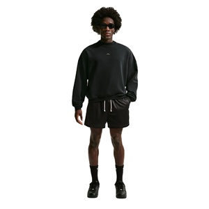 Shorts de baseball pour hommes en maille tricotée/polyester, couleur unie, style urbain, taille élastique, logo avant, respirant, séchage rapide, 5 pouces - Product Image 2