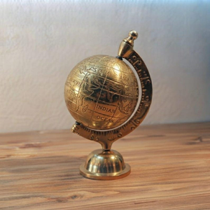 Globe terrestre en laiton de style antique, décoration de bureau, globe terrestre décoratif nautique vintage pour la maison, le bureau, la bibliothèque, la table - Product Image 5