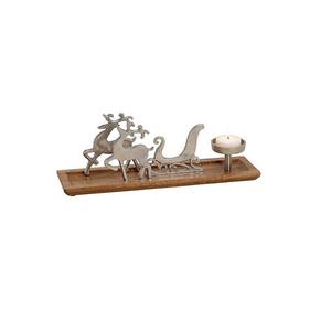 Centro de Mesa Navideño Metálico Blissful con Base de Madera, Decoración Festiva y Tranquila para la Experiencia Gastronómica de Invierno - Product Image 6