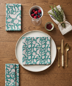 Wholesale Handmade Block Print 100% Cotton Square Napkin Reusable Eco-friendly <b>Table</b> <b>Linen</b> Floral Dining <b>Cloth</b> Farmhouse Kitchen - Product Image 6
