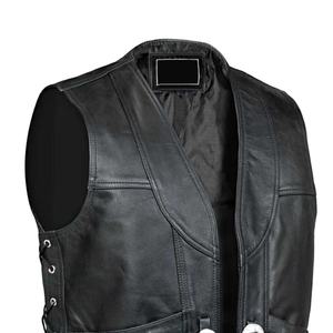 Chaleco de cuero cálido para hombre, superventas, OEM, venta al por mayor, color personalizado, directo de fábrica, nuevos y elegantes chalecos de cuero liso para invierno, 2024 - Product Image 3