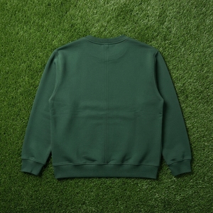 Sudadera Verde de Cuello Redondo para Hombre con Relieve Frontal, Manga Larga, Estilo Casual Urbano, Forro Polar, Venta al por Mayor Personalizada - Product Image 5