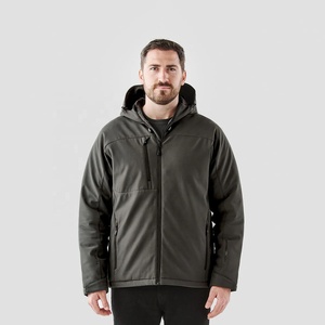 Mens Softshell <b>Jacket</b> Hooded Waterproof Windproof Winter Outerwear with Pocket <b>Zip</b> <b>Up</b> Coat - Product Image 2