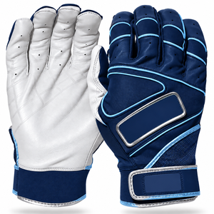 Gants de frappe en cuir bleu, design rembourré, fermeture à boucle, durables et respirants, entraînement unisexe adulte XL XXL - Product Image 6