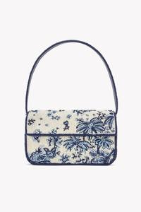 Bolso de mano tipo sobre para mujer, color turquesa, con cuentas, diseño floral, correa de cadena dorada - Product Image 2