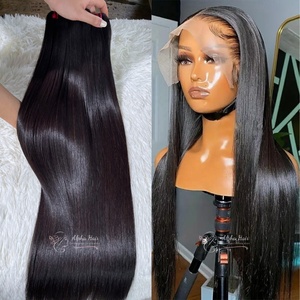 Atractivo precio de fábrica Premium Mirror Bone Extensiones de cabello liso Cabello crudo vietnamita Peluca sin pegamento Cabello humano Peluca de encaje suizo - Product Image 3
