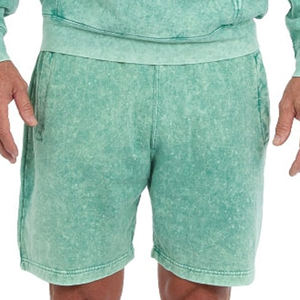 Pantalones Cortos de Algodón Estilo 2026 con Logotipo Estampado, Estilo Urbano, Efecto Desgastado por el Sol, Tejido Terry, Lavado Ácido, Unisex - Product Image 1