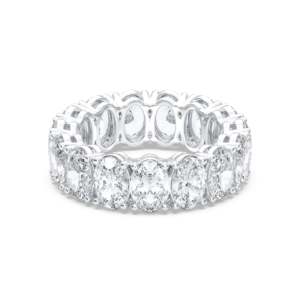 Oval <b>Diamond</b> Eternity Band 5 X 3 MM (0.20 Carat Each) CVD Lab Grown <b>Diamonds</b> IGI Certified Women's <b>Diamond</b> <b>Ring</b> Anniversary Gift - Product Image 5