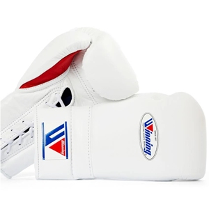 Guantes de Boxeo Personalizados Blancos y Rojos, Guantes de Entrenamiento de Kick Boxing Personalizables con Cordones y Correa de Gancho y Bucle, Cuero Genuino - Product Image 2