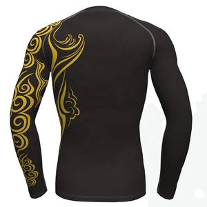 Rash Guard avec service OEM Hommes Sublimation Imprimé Spandex Rash Guard Gym Surf Plongée MMA Rash Guard Arts Martiaux Sportswear - Product Image 5