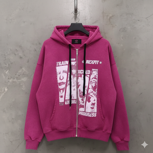 Customized Logo Screen Printing <b>Distressed</b> Sun Faded Hoodies French Terry Streetwear <b>Top</b> Manufacturer Low MOQ Zipper Hoodies - Product Image 5