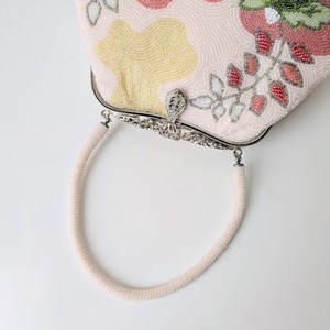 Classic Embroidered Beaded Handbag With Floral Pattern <b>Pink</b> White Yellow Design Custom Shape Wedding Favor <b>Gift</b> Bag - Product Image 3