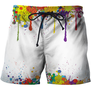 Customized Logo <b>Men's</b> Quick Dry Waterproof Swimming <b>Trunks</b> Shorts 2-in-1 Compression Liner Beach Board Shorts Solid - Product Image 5