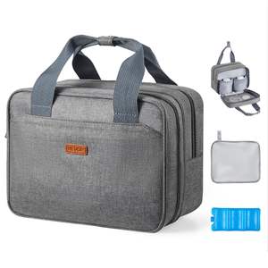 Sac de transport portable gris pour tire-lait, sac d'allaitement portable avec poche à glace pour M5/M6, pour le travail, les voyages et l'utilisation familiale - Product Image 1