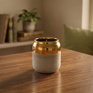 เทียนหอมในภาชนะอะลูมิเนียมเคลือบทองสำหรับตกแต่งบ้าน - Product Image 4
